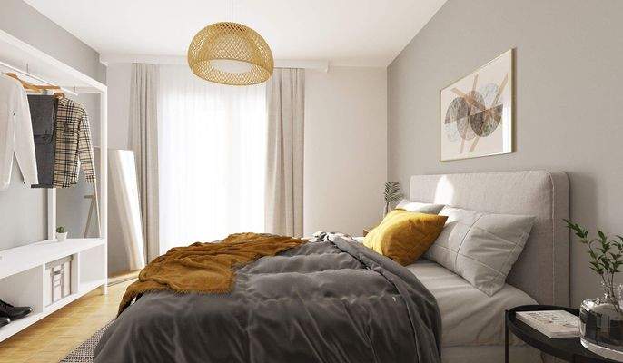 Ein gemütliches Schlafzimmer für ruhige Zweisamkei