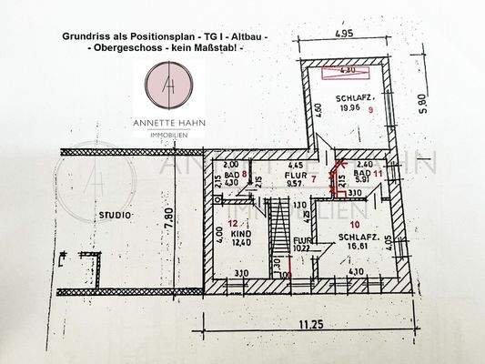 Grundriss TGI Altbau Obergeschoss 