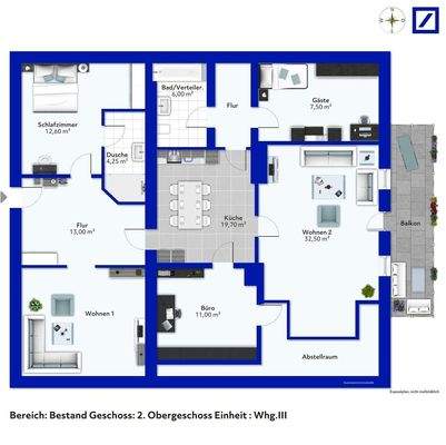 Grundriss Bestand OG II WHG III