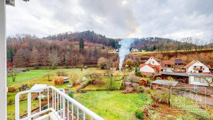 Hotel-Balkon mit Ausblick