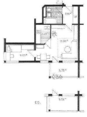 gefällige Raumaufteilung