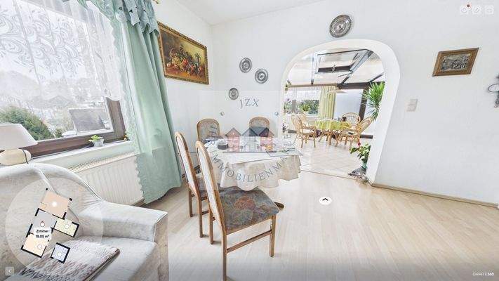 Blick in Wintergarten