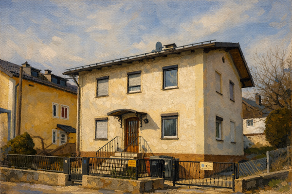 Nostalgisches Haus (KI Gemälde)