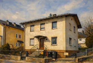 Nostalgisches Haus (KI Gemälde)