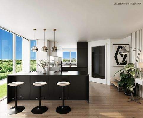 Var. 3 Essbereich und Küche Visualisierung - (KI generiert)