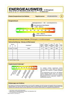 Energieausweis 1 Seite