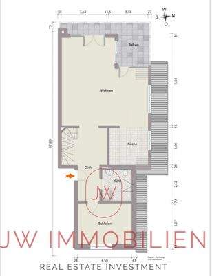 Grundriss Wohnung A7 unten
