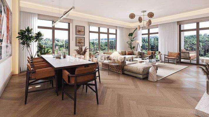 High-Ceiling Apartments in a Residential Complex in Eyup