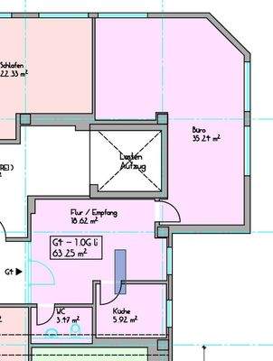 Einheit - Pink gefärbte Fläche