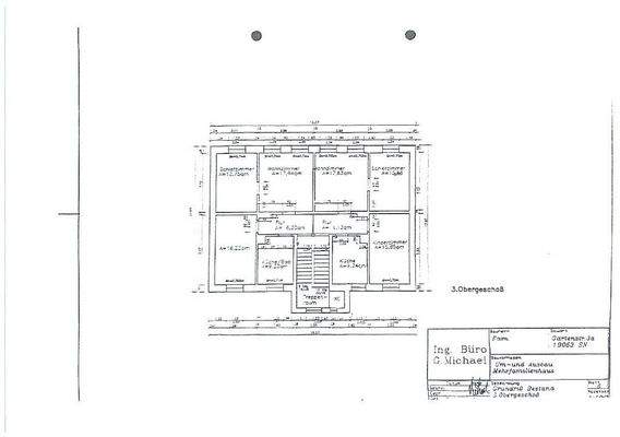 Grundriss 1.- 3.OG vor Badeinbau