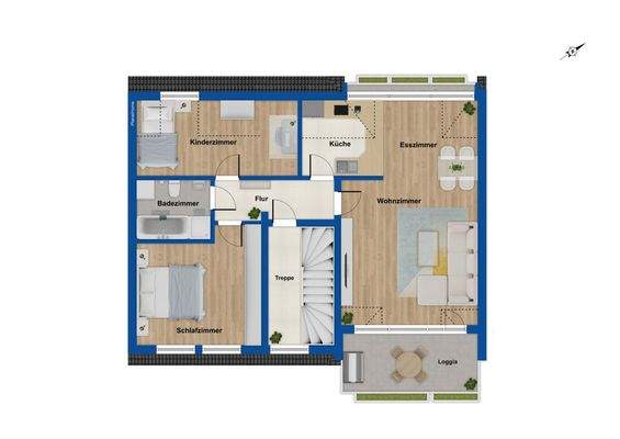 Grundriss Dachgeschosswohnung