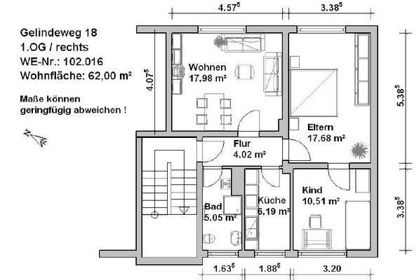 VE 102016 Gelindeweg 18  1OG re