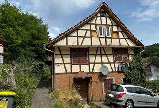 Zugang zum Hauseingang und links am Haus