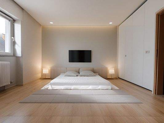 Schlafzimmer EG Illustration / Beispiel