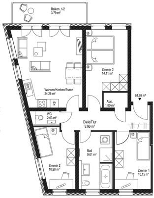 Grundriss - WE09