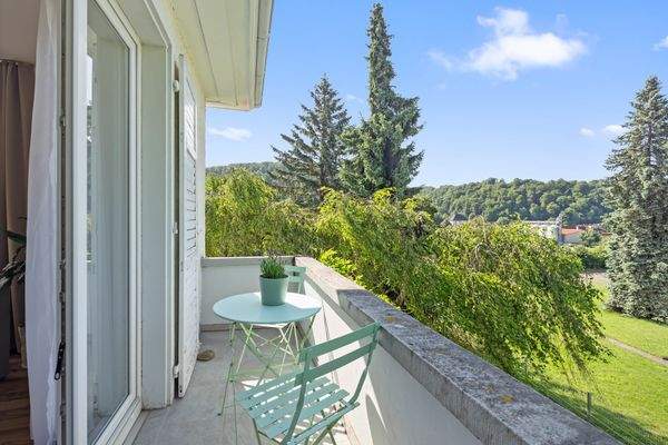 Blick vom Balkon
