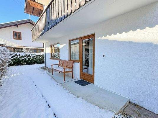 Süd/Westterrasse im Erdgeschoss