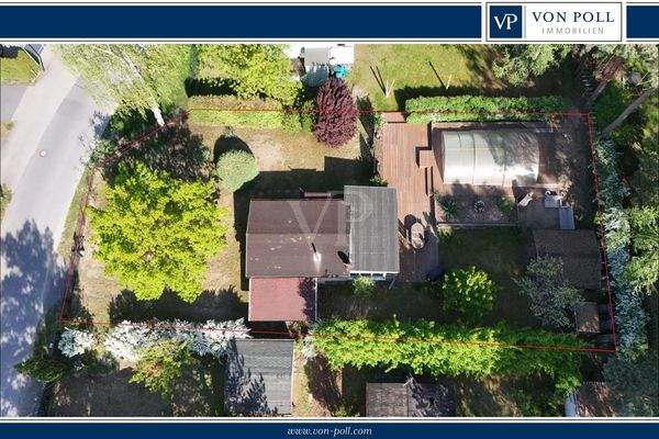 Drohnenfoto mit Teilungsentwurf