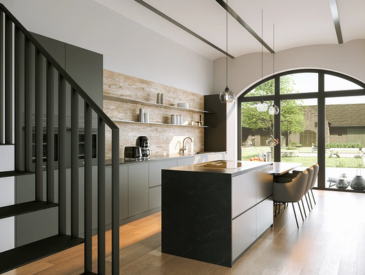 Küchenbereich mit Ausblick Visualisierung