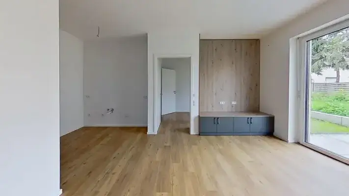 Wohnzimmer mit Küche