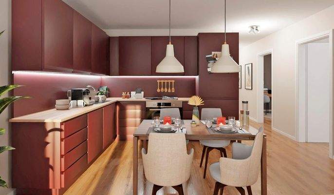 In der offenen Wohnküche bereiten Sie köstliche Ma