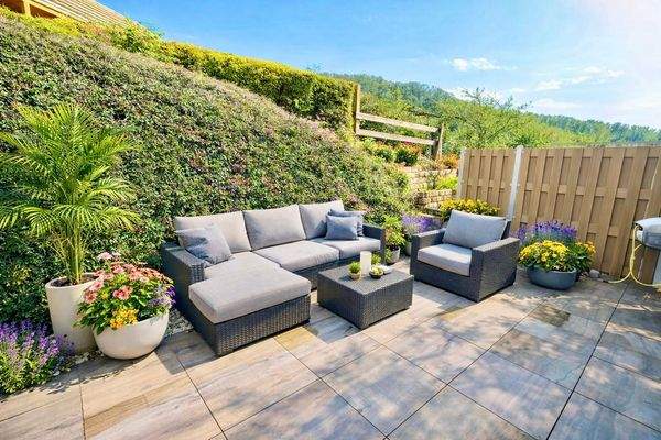 eine der beiden Terrassen 