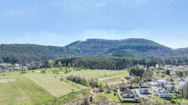 Blick auf Feld und Maimont