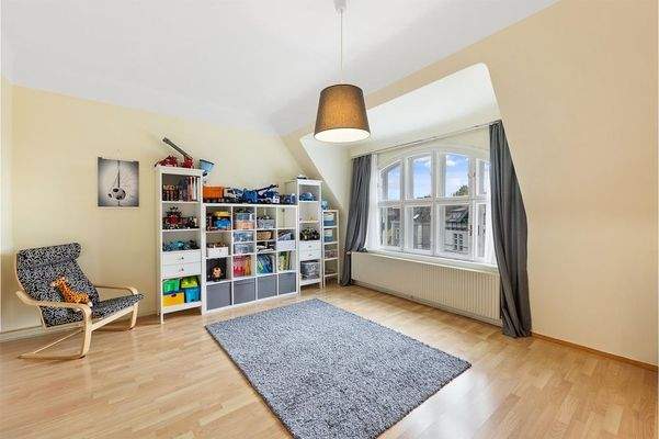 Ein Zimmer des ausgebauten Dachgeschosses
