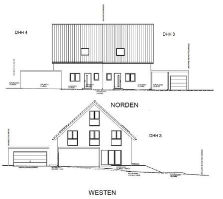 Ansichten DHH 3 und 4 - Variante 1