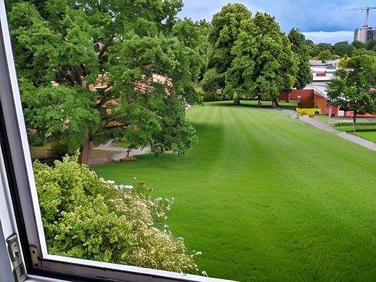 Aussicht auf Parklandschaft