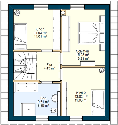 Obergeschoss Grundriss