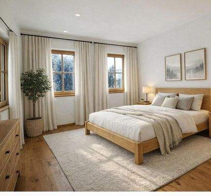 großes, helles Schlafzimmer