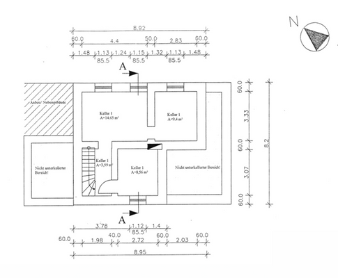 Grundriss KG - Wohnung 1
