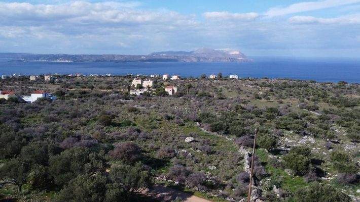 Kreta, Kokkino Chorio: Grundstück in ruhiger Lage mit Meerblick zu verkaufen