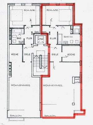 Exposégrundriss (nicht maßstäblich)