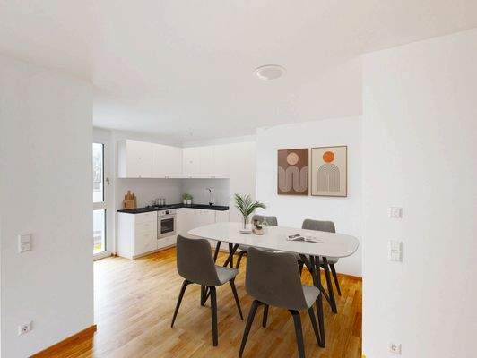 Wohn- und Essbereich (Musterwohnung)