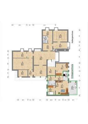 Grundriss mit Einliegerwohnung