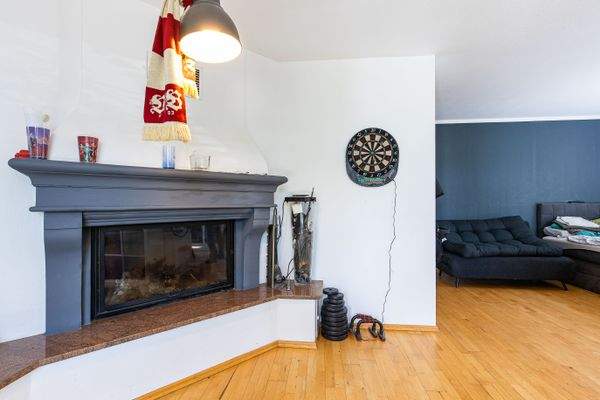 Offener Kamin im Gartengeschoss