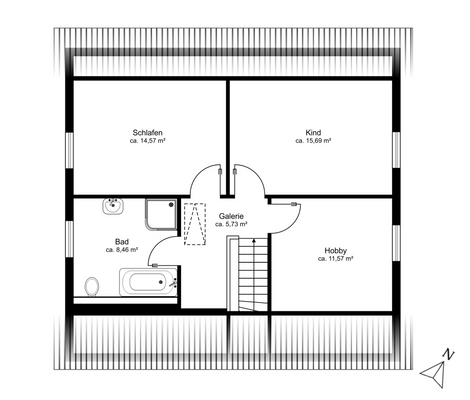 Grundriss Obergeschoss