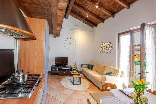 Das Wohn/Esszimmer mit Küche