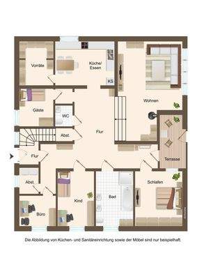 Grundriss EG Wohnung 1
