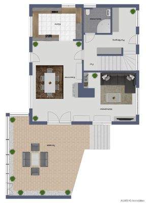 EG mit Terrasse Grundrissplan