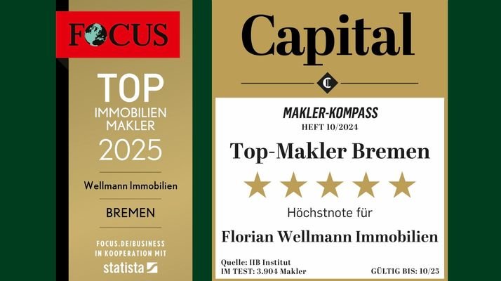 Top Makler Bremen 2025 - ausgezeichnet von Focus und Capital