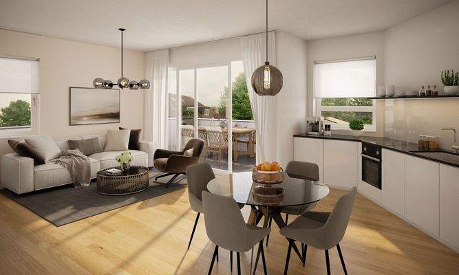 Visualisierung Wohnen / Essen