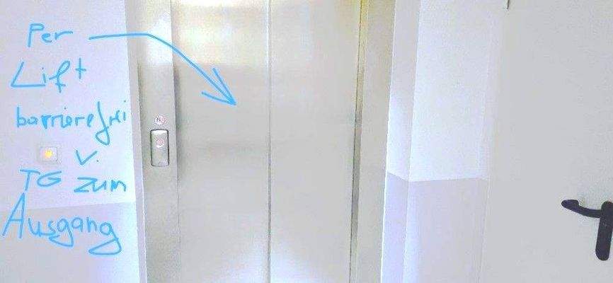 Vom UG zum EG Aufzug = barrierefrei