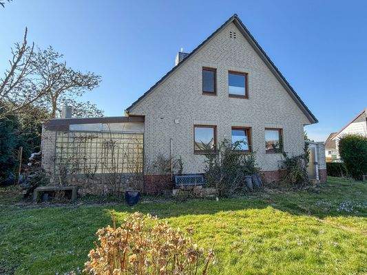 Seitliche Hausansicht