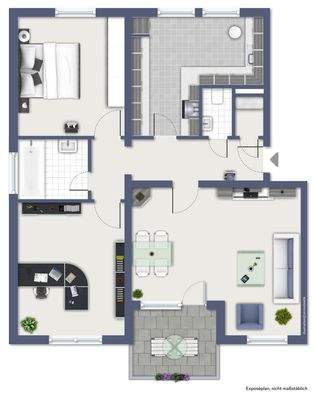 Grundriss der Wohnung