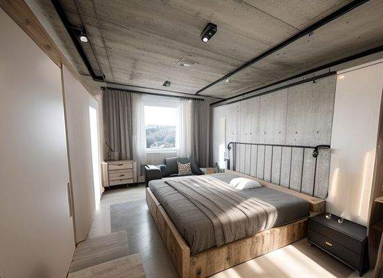 Schlafzimmer im EG - gestaged