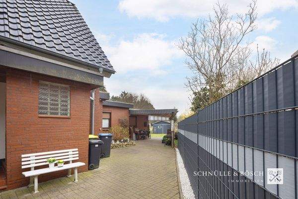 Die Einliegerwohnung hat einen separaten Zugang