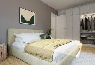 Visualisierung des Schlafzimmers der Eigentumswohn